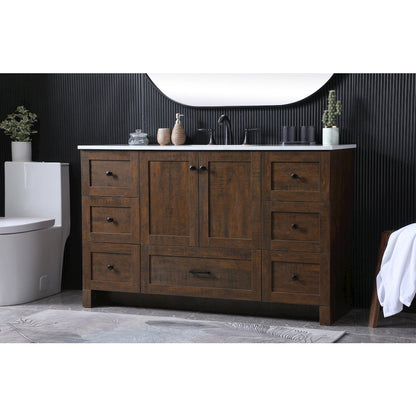 54 Inch SIngle Bathroom Vanity In Expresso