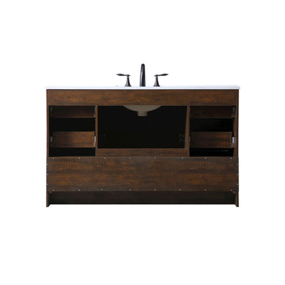 54 Inch SIngle Bathroom Vanity In Expresso