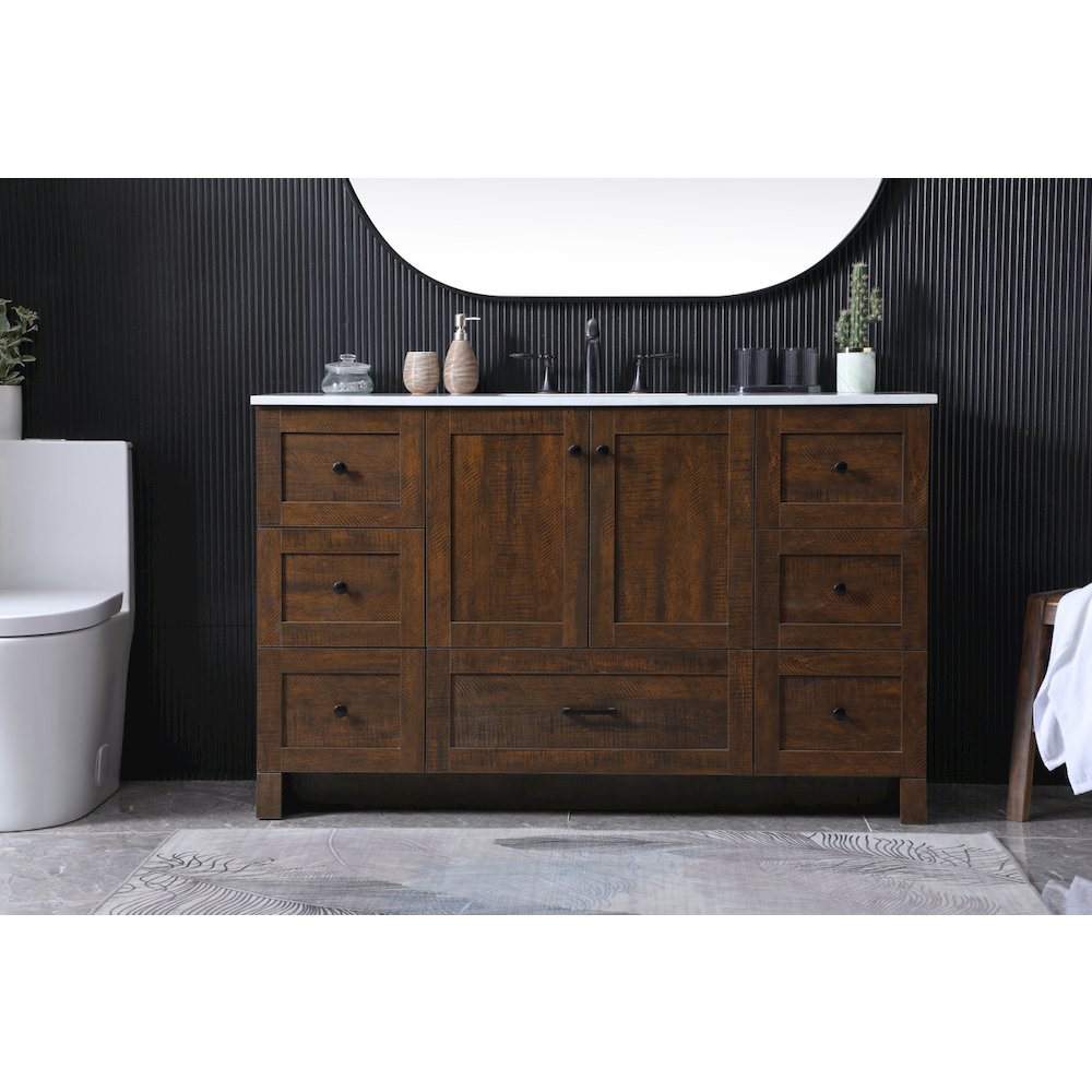 54 Inch SIngle Bathroom Vanity In Expresso
