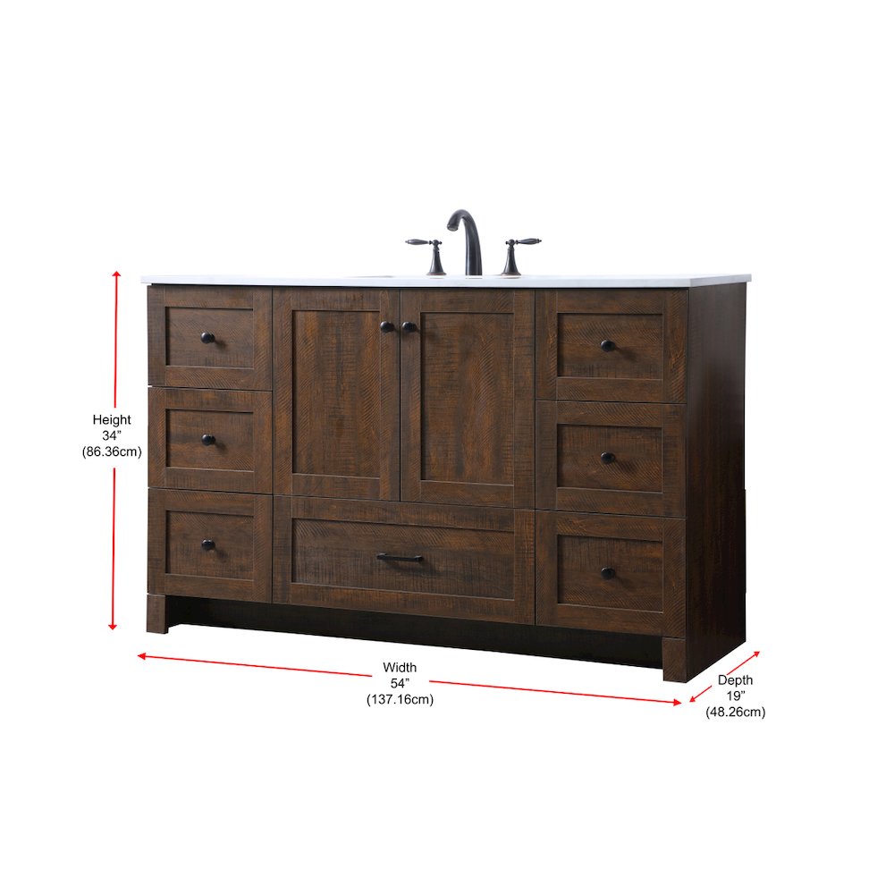 54 Inch SIngle Bathroom Vanity In Expresso