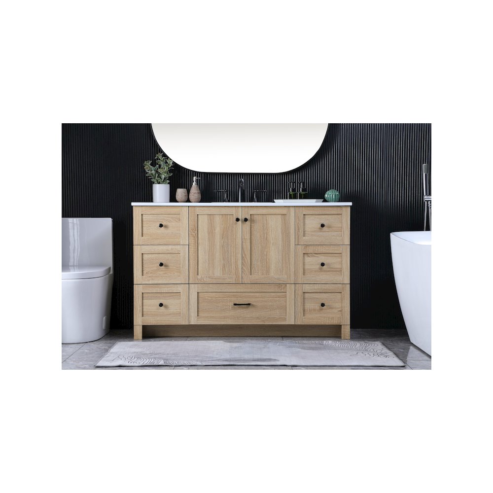 54 Inch Single Bathroom Vanity In Mango Wood