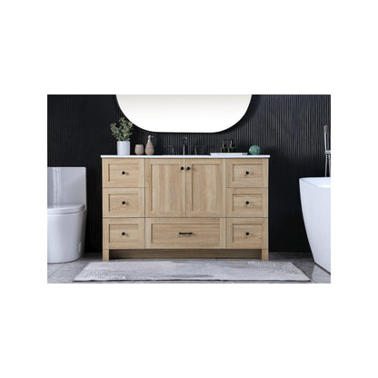 54 Inch Single Bathroom Vanity In Mango Wood
