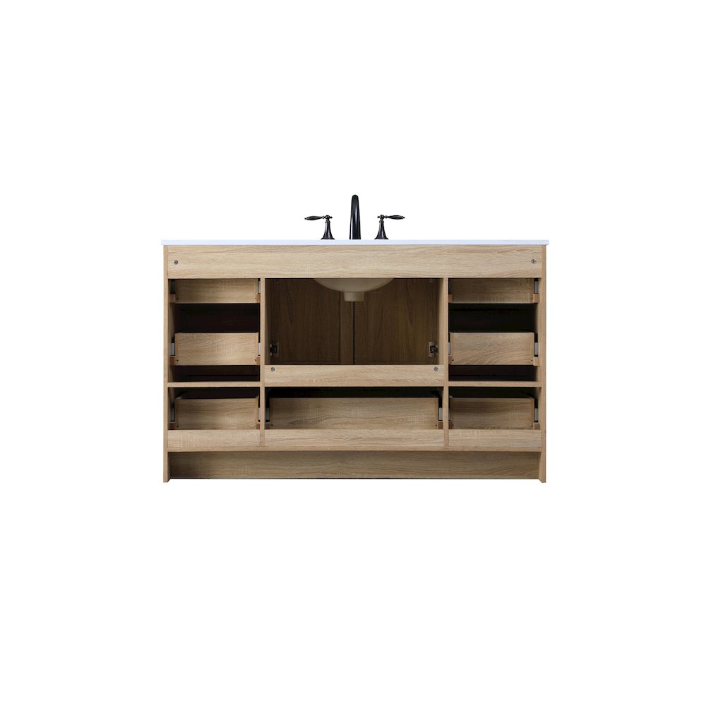 54 Inch Single Bathroom Vanity In Mango Wood