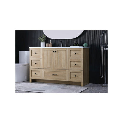 54 Inch Single Bathroom Vanity In Mango Wood