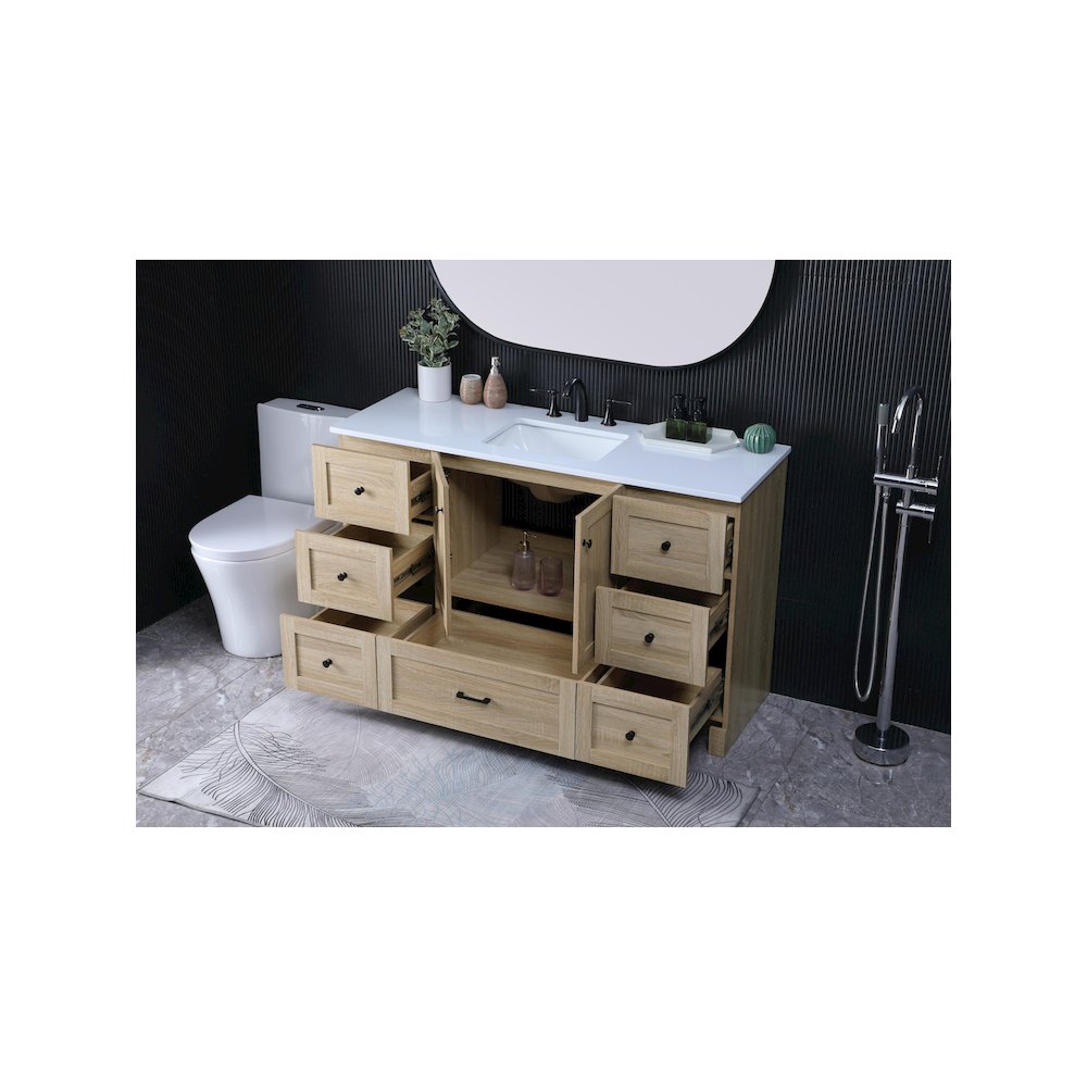54 Inch Single Bathroom Vanity In Mango Wood