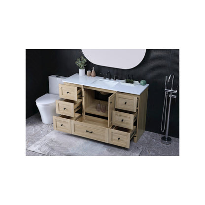 54 Inch Single Bathroom Vanity In Mango Wood