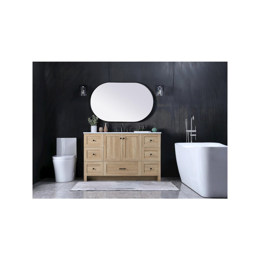 54 Inch Single Bathroom Vanity In Mango Wood