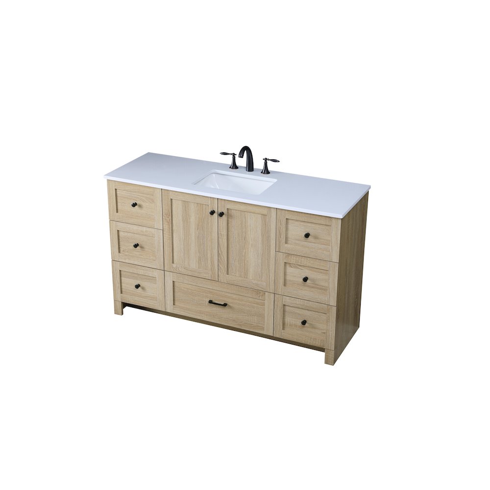 54 Inch Single Bathroom Vanity In Mango Wood