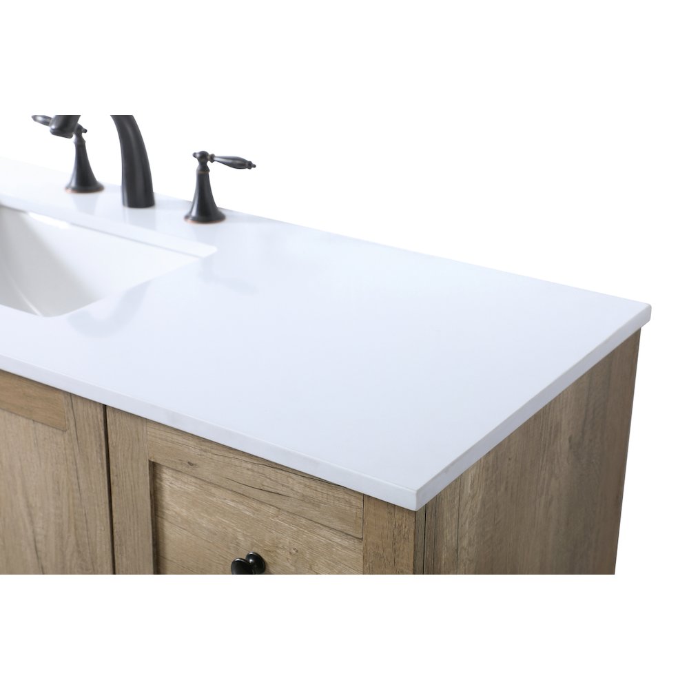 54 Inch SIngle Bathroom Vanity In Natural Oak