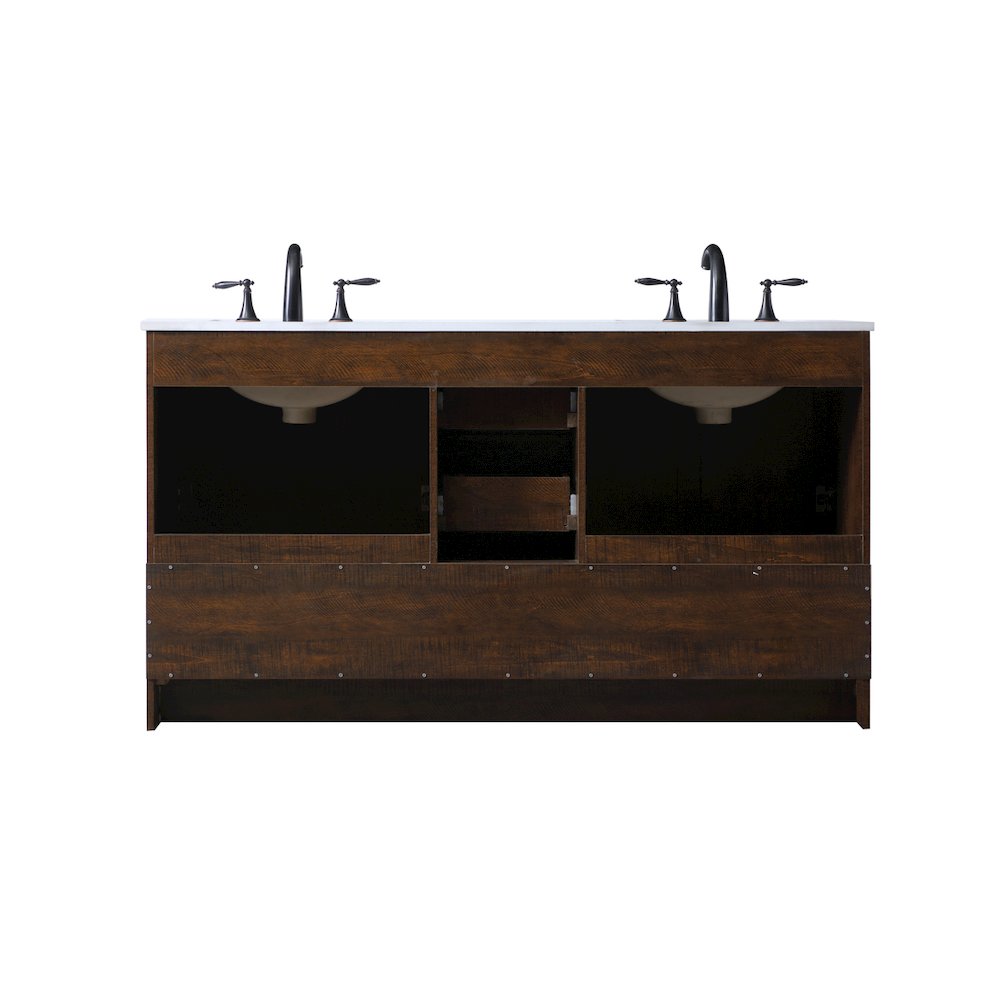 60 Inch Double Bathroom Vanity In Expresso
