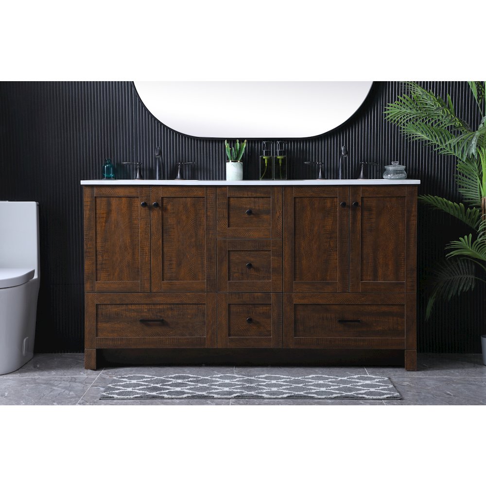 60 Inch Double Bathroom Vanity In Expresso