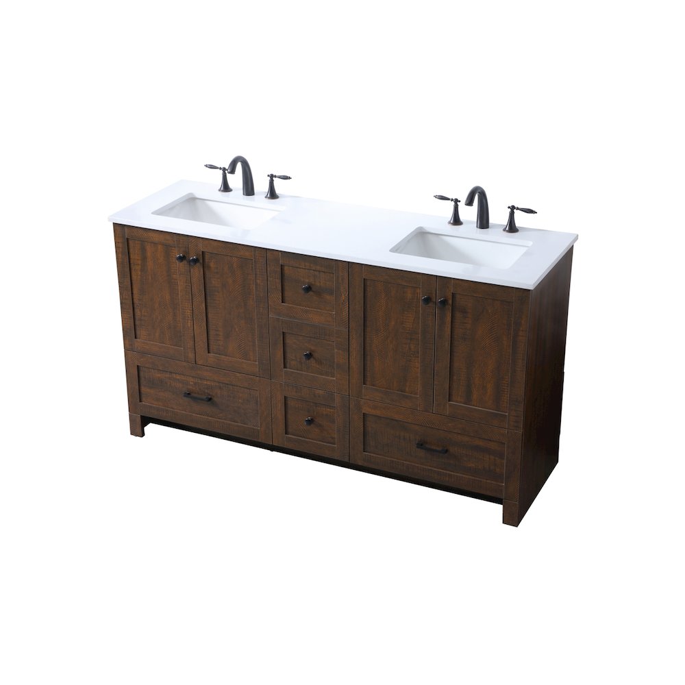 60 Inch Double Bathroom Vanity In Expresso