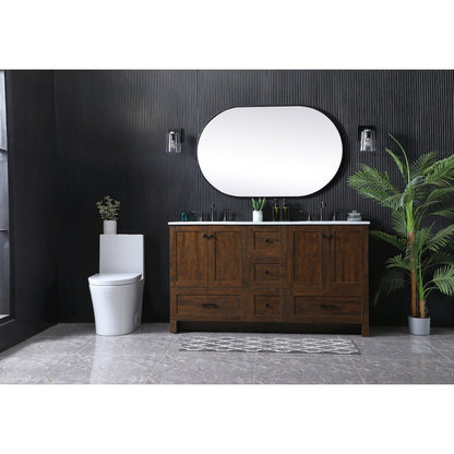 60 Inch Double Bathroom Vanity In Expresso