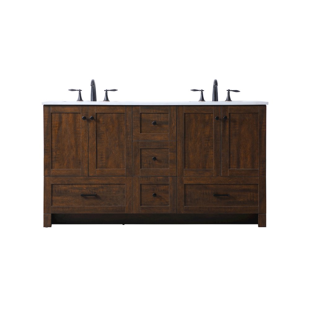 60 Inch Double Bathroom Vanity In Expresso