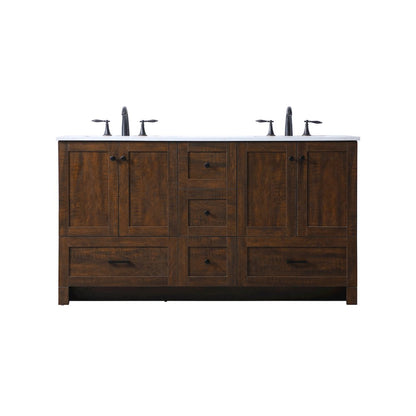 60 Inch Double Bathroom Vanity In Expresso