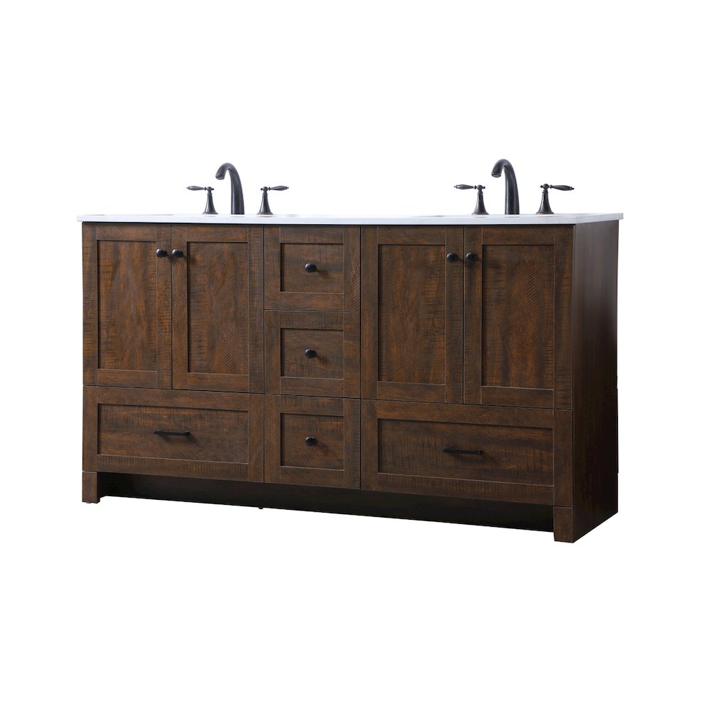 60 Inch Double Bathroom Vanity In Expresso