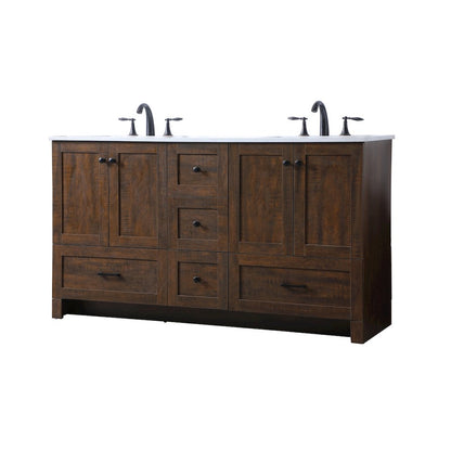 60 Inch Double Bathroom Vanity In Expresso