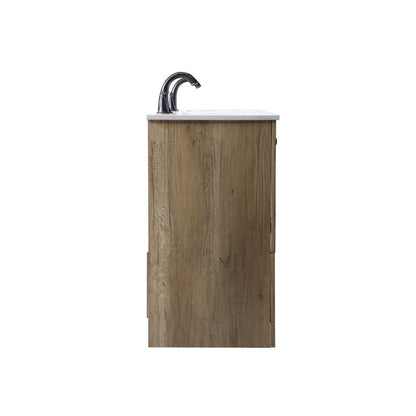 60 Inch Double Bathroom Vanity In Natural Oak