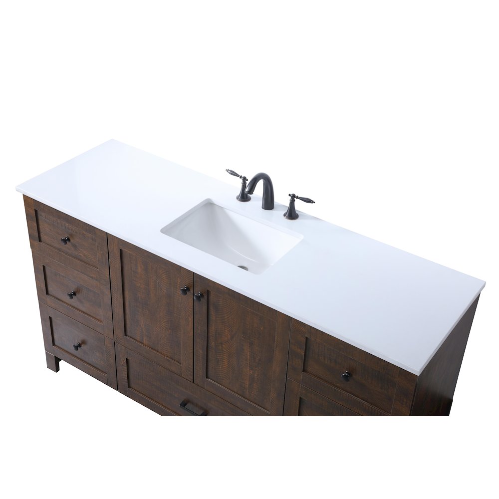 60 Inch SIngle Bathroom Vanity In Expresso