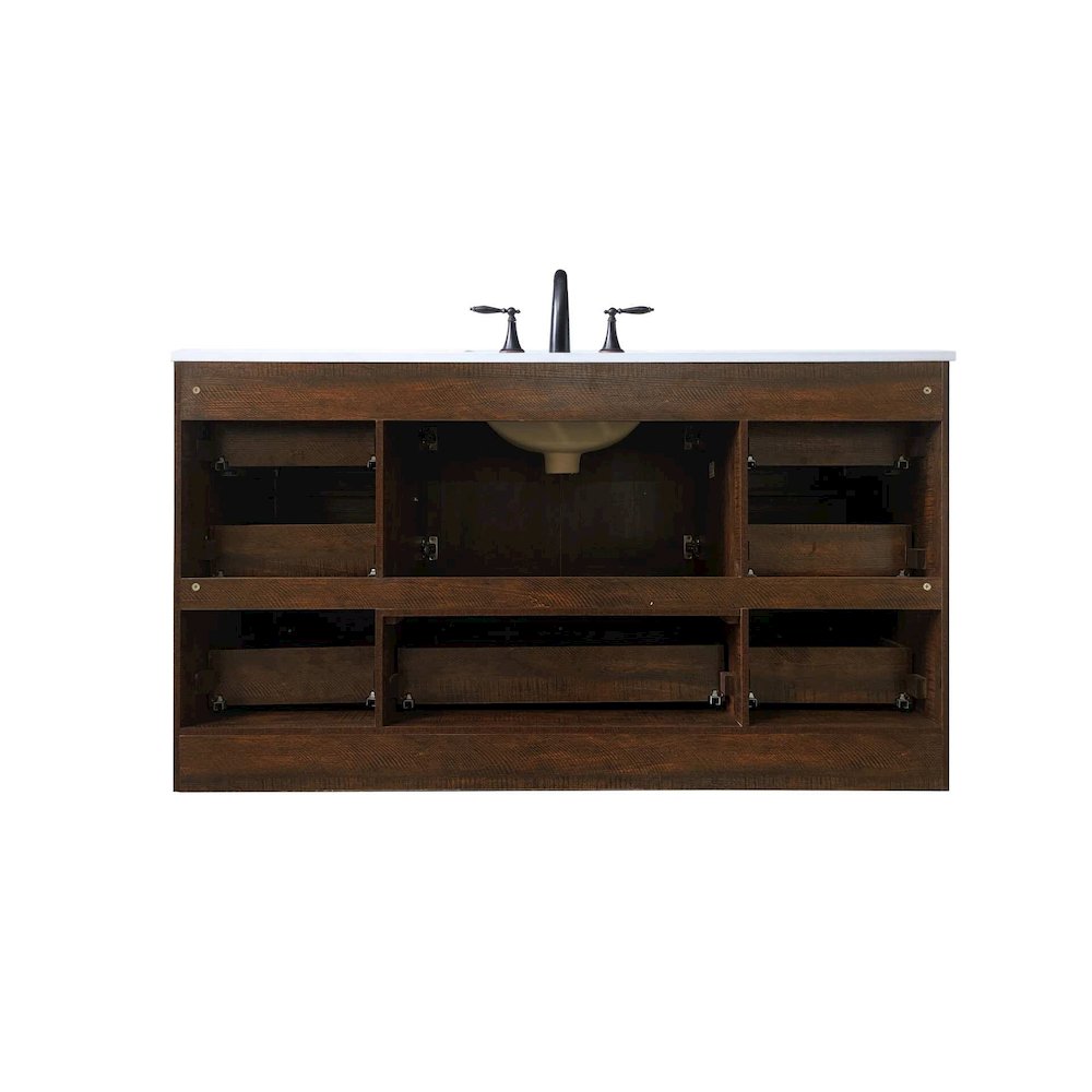 60 Inch SIngle Bathroom Vanity In Expresso