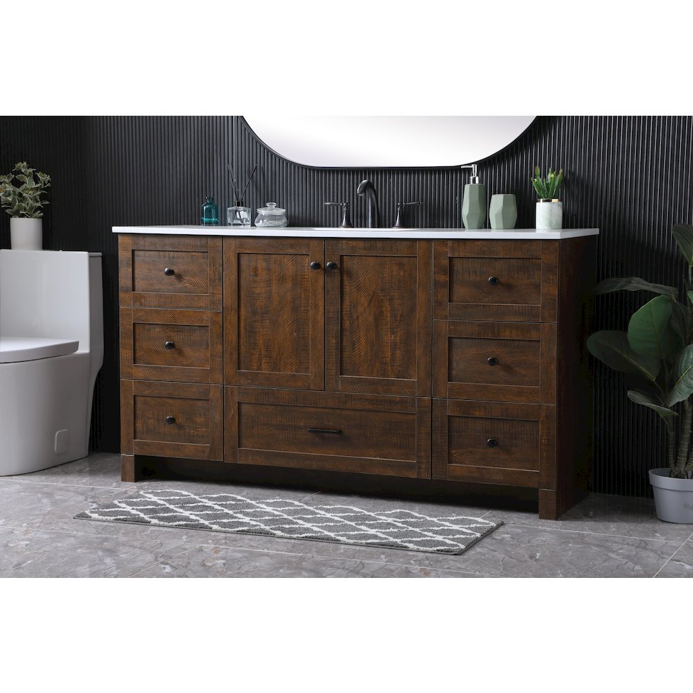 60 Inch SIngle Bathroom Vanity In Expresso