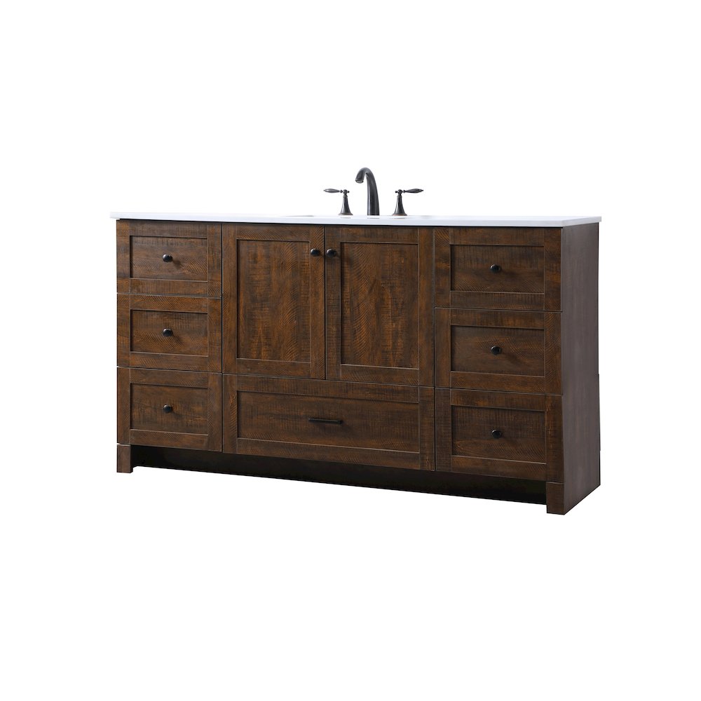 60 Inch SIngle Bathroom Vanity In Expresso