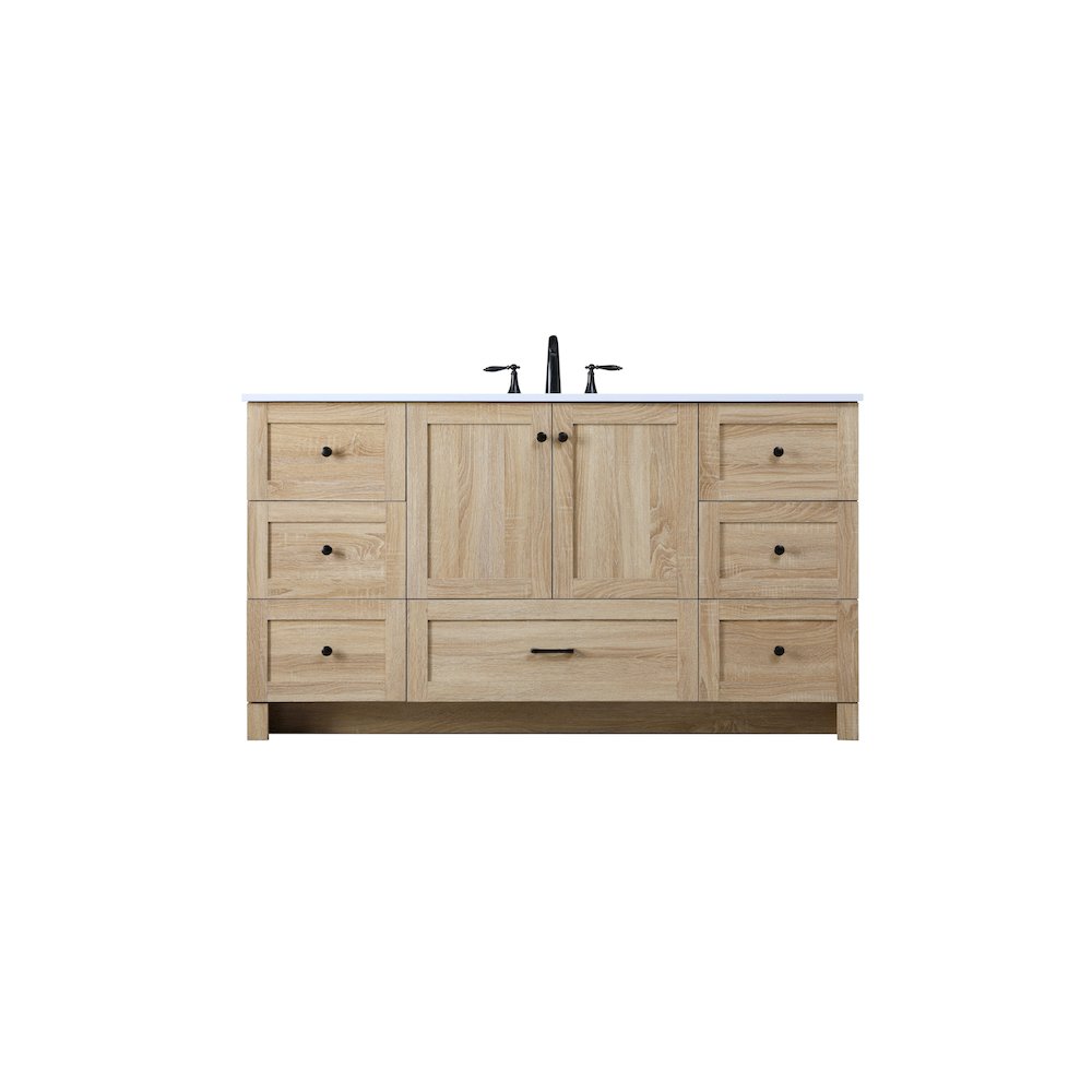 60 Inch Single Bathroom Vanity In Mango Wood