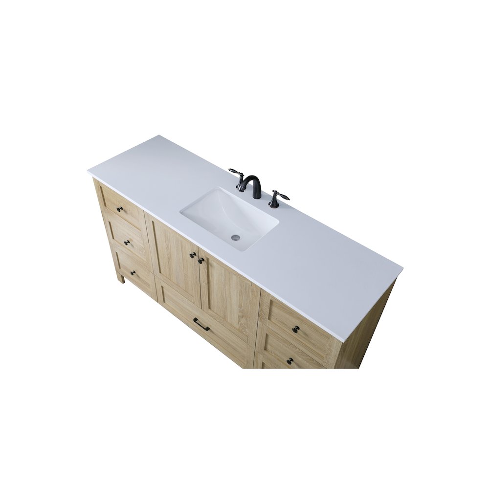 60 Inch Single Bathroom Vanity In Mango Wood