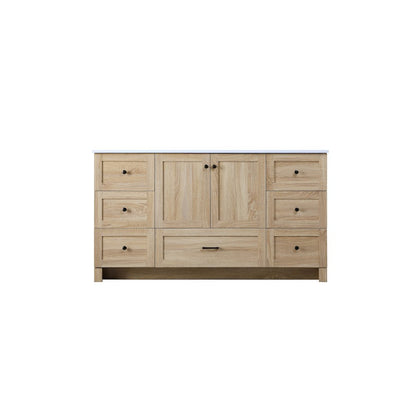 60 Inch Single Bathroom Vanity In Mango Wood