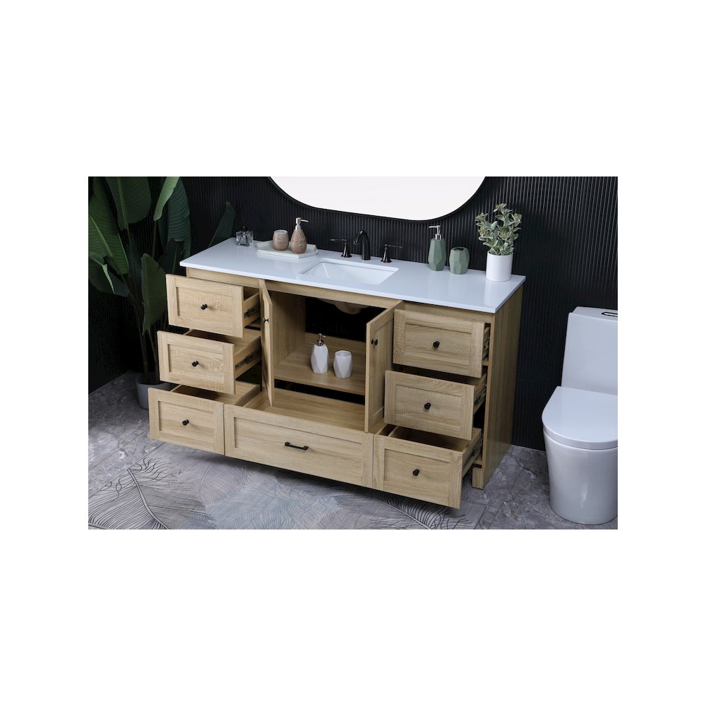 60 Inch Single Bathroom Vanity In Mango Wood
