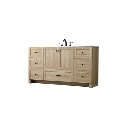 60 Inch Single Bathroom Vanity In Mango Wood