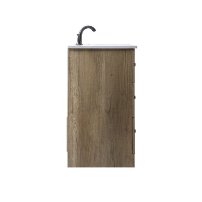 60 Inch SIngle Bathroom Vanity In Natural Oak