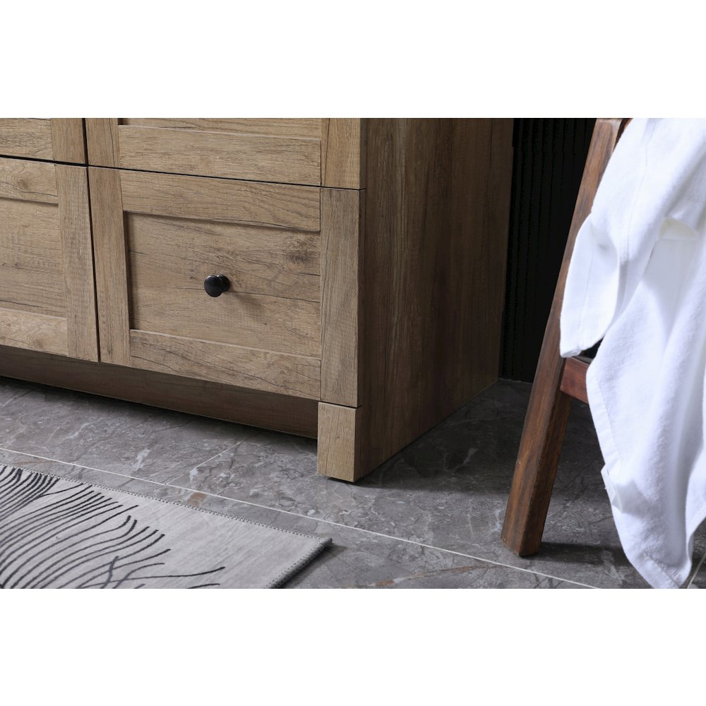 60 Inch SIngle Bathroom Vanity In Natural Oak