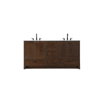 66 inch Double Bathroom Vanity In Expresso