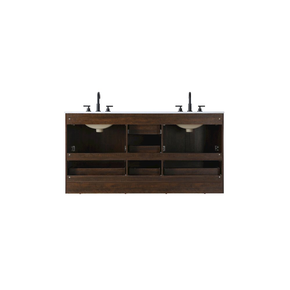66 inch Double Bathroom Vanity In Expresso