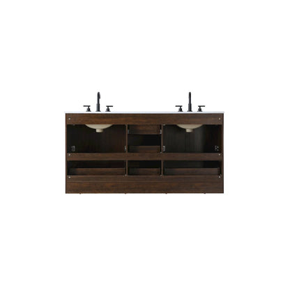 66 inch Double Bathroom Vanity In Expresso