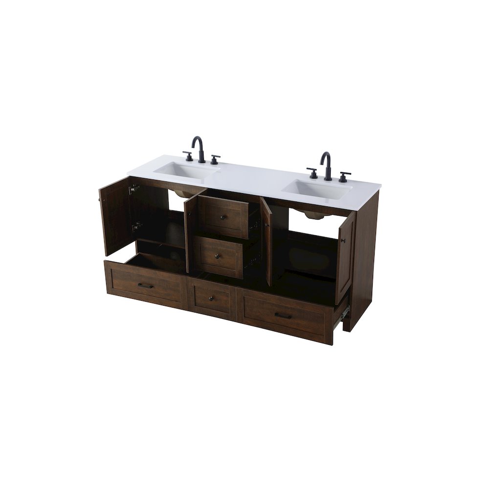 66 inch Double Bathroom Vanity In Expresso