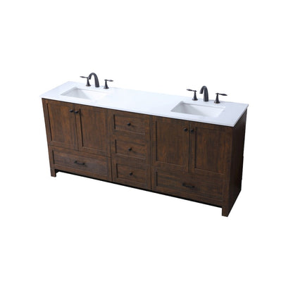 72 Inch Double Bathroom Vanity In Expresso