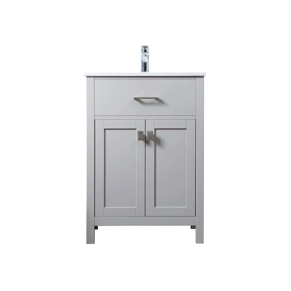 24 Inch SIngle Bathroom Vanity In Grey
