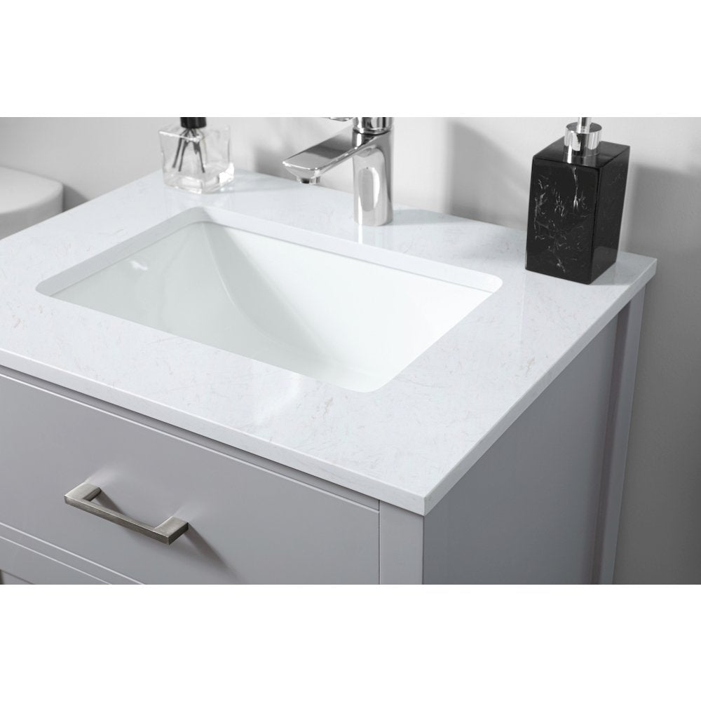 24 Inch SIngle Bathroom Vanity In Grey