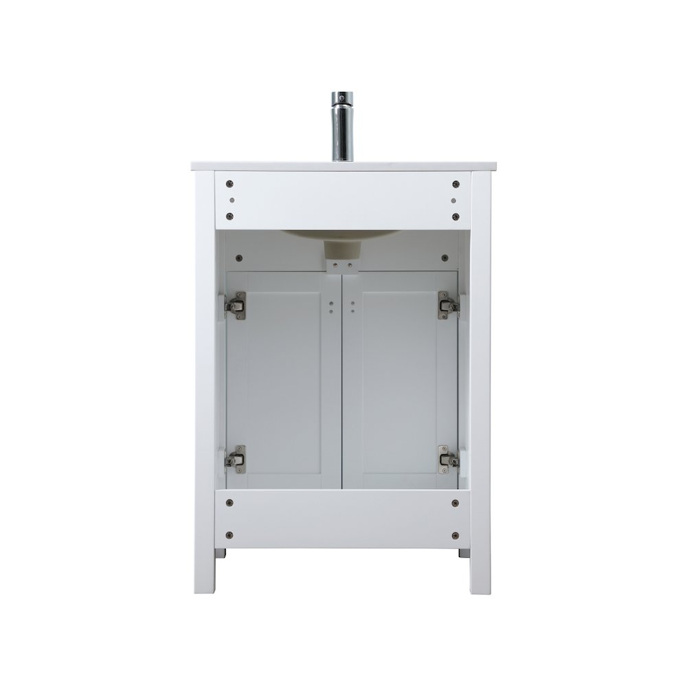 24 Inch SIngle Bathroom Vanity In White