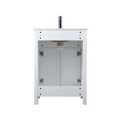 24 Inch SIngle Bathroom Vanity In White