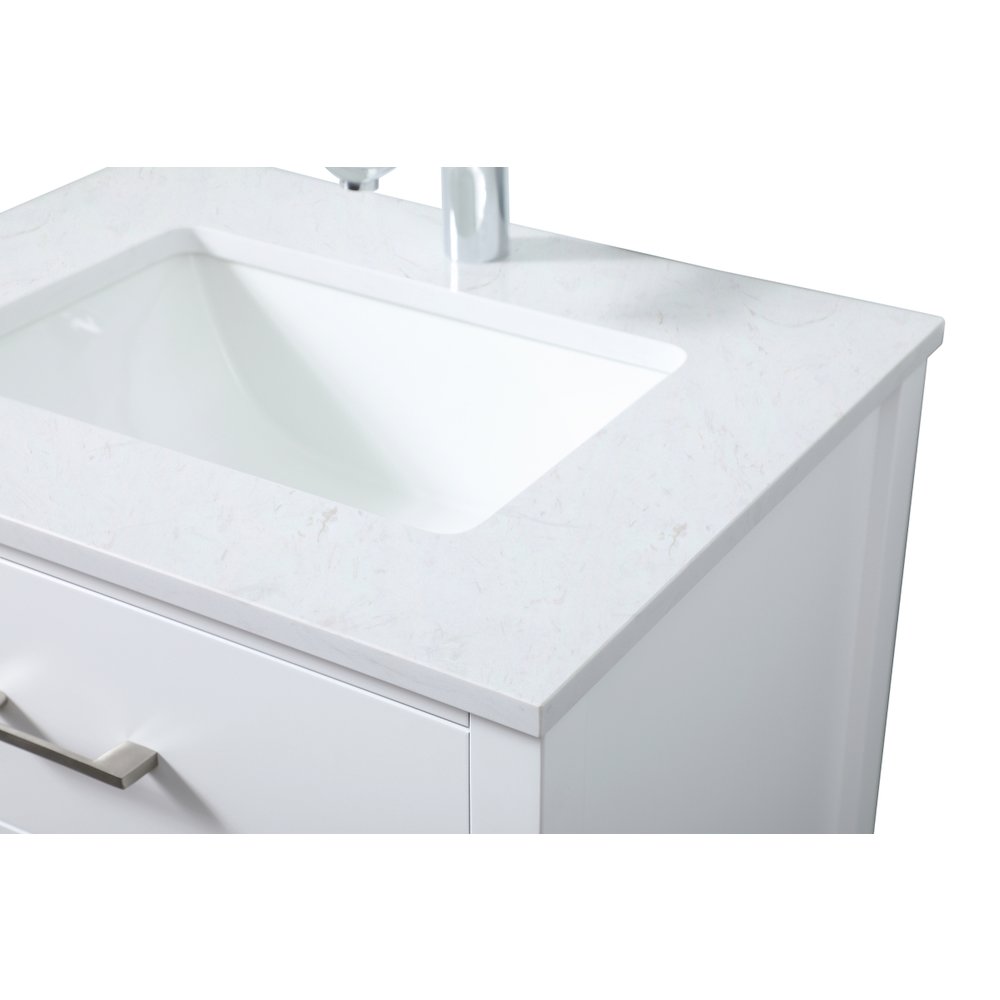 24 Inch SIngle Bathroom Vanity In White