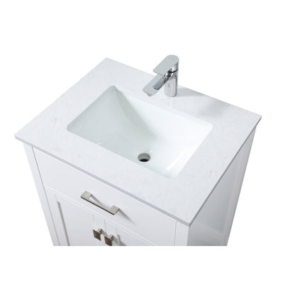 24 Inch SIngle Bathroom Vanity In White