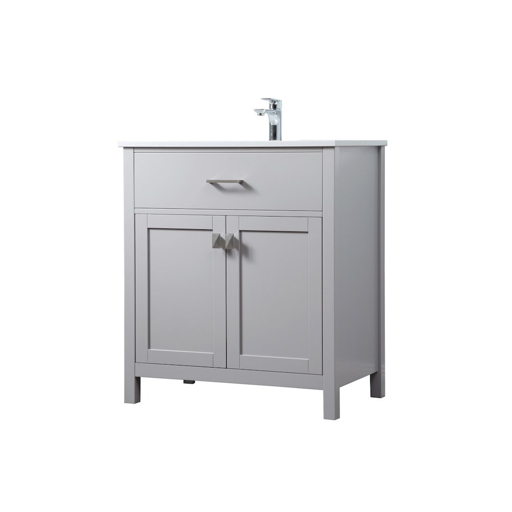 30 Inch SIngle Bathroom Vanity In Grey