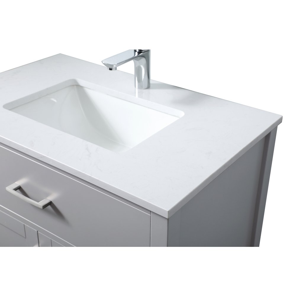 30 Inch SIngle Bathroom Vanity In Grey