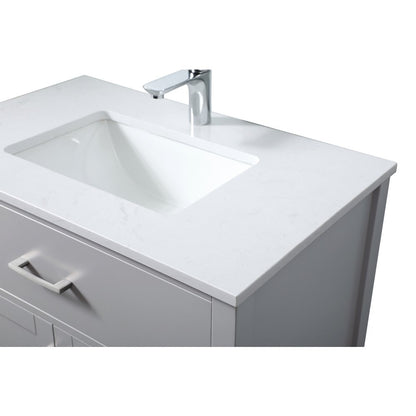 30 Inch SIngle Bathroom Vanity In Grey