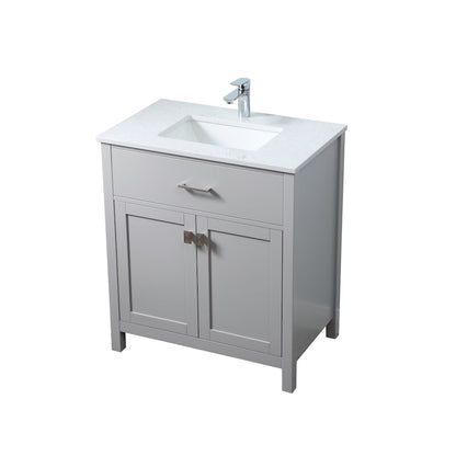 30 Inch SIngle Bathroom Vanity In Grey
