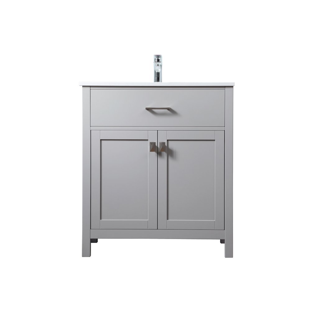 30 Inch SIngle Bathroom Vanity In Grey