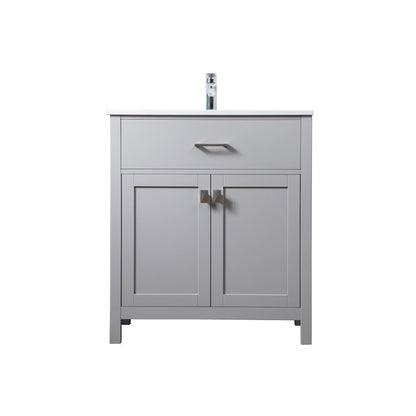 30 Inch SIngle Bathroom Vanity In Grey